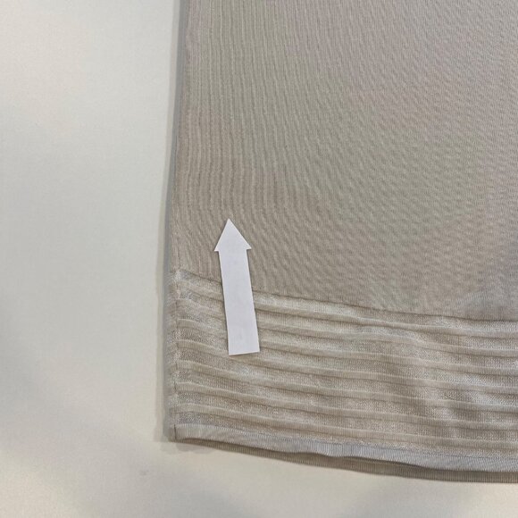 Adidas Womens cream Knit T-Shirt Dress With Sheer Stripe Detail & Short Sleeves - Picture 10 of 16